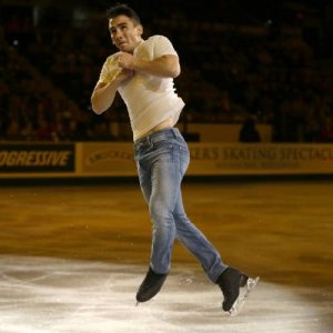 photo - Max Aaron performs during the Skate America exhibition program Sunday, Oct. 25, 2015, in Milwaukee. (AP Photo/Jeffrey Phelps)